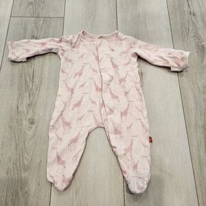 Magnetic Me onesie, pink, giraffe, 0-3 months